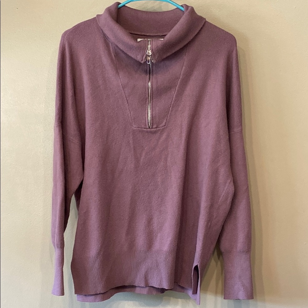 Abercrombie & Fitch Purple Turtleneck Sweater with Cowl Neck